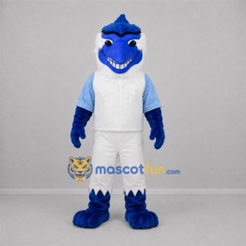 Custom Blue and White Bird Mascot Costume Adult Full Body Suit for Sports Events