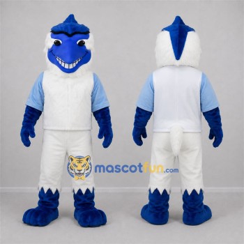 Custom Blue and White Bird Mascot Costume Adult Full Body Suit for Sports Events