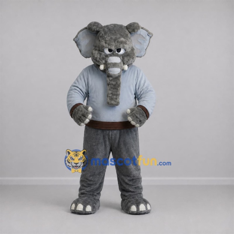 Custom Gray Elephant Mascot Costume Adult Full Body Suit for School Events Custom Gray Elephant Mascot Costume Adult Full Body Suit for School Events