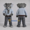 Custom Gray Elephant Mascot Costume Adult Full Body Suit for School Events Custom Gray Elephant Mascot Costume Adult Full Body Suit for School Events