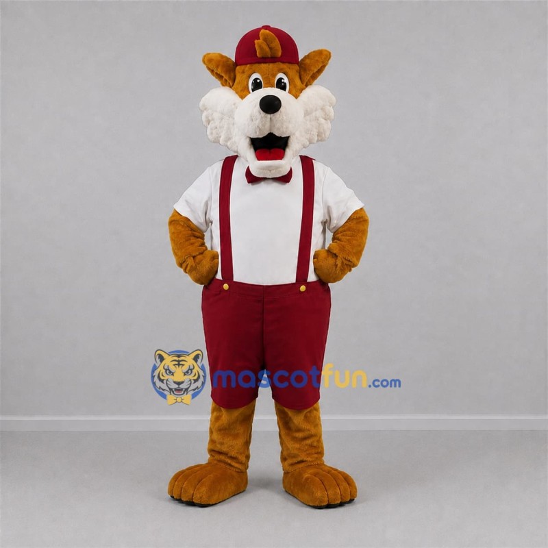 Custom Orange and Burgundy Fox Mascot Costume Adult Full Body Suit for Stage Performances Custom Orange and Burgundy Fox Mascot Costume Adult Full Body Suit for Stage Performances