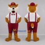 Custom Orange and Burgundy Fox Mascot Costume Adult Full Body Suit for Stage Performances