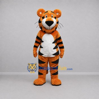 Custom Orange and Black Tiger Mascot Costume Adult Full Body Suit for Wildlife Events
