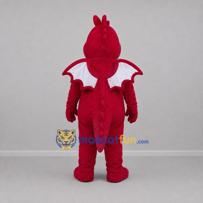 Custom Red and Pink Dragon Mascot Costume Adult Full Body Suit for Fantasy Events
