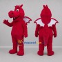 Custom Red and Pink Dragon Mascot Costume Adult Full Body Suit for Fantasy Events