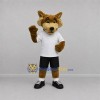 Custom Brown and White Fox Mascot Costume Adult Full Body Suit for Sports Events Custom Brown and White Fox Mascot Costume Adult Full Body Suit for Sports Events