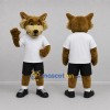 Custom Brown and White Fox Mascot Costume Adult Full Body Suit for Sports Events Custom Brown and White Fox Mascot Costume Adult Full Body Suit for Sports Events