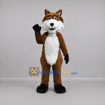 Custom Brown and White Fox Mascot Costume Adult Full Body Suit for Wildlife Events Custom Brown and White Fox Mascot Costume Adult Full Body Suit for Wildlife Events