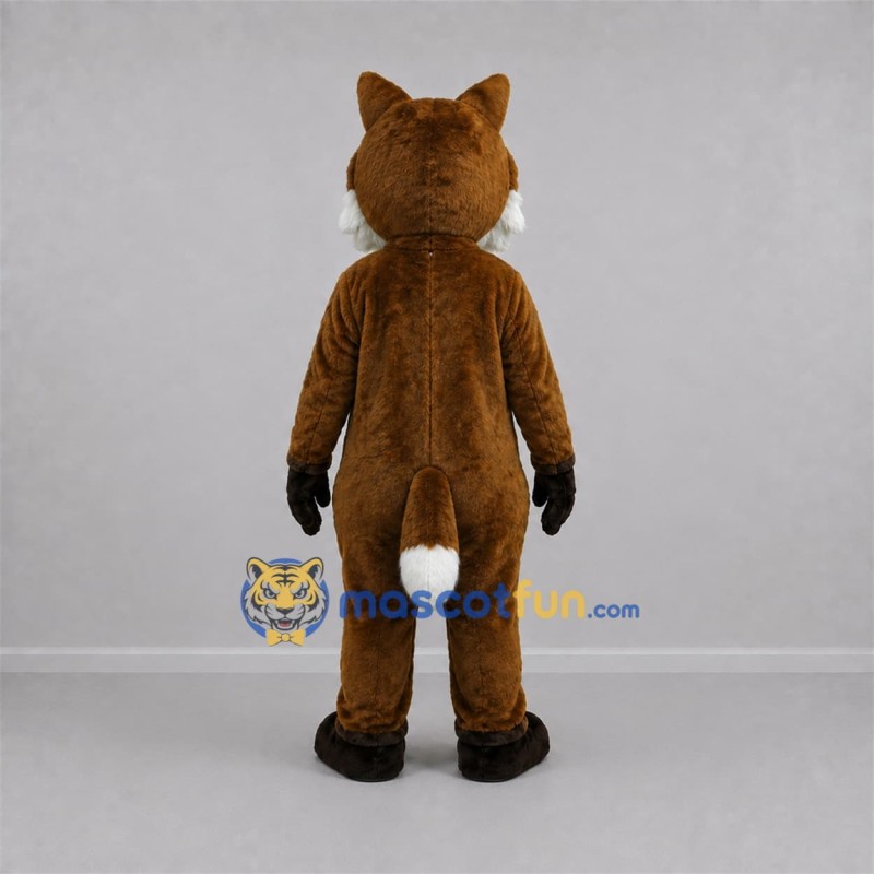 Custom Brown and White Fox Mascot Costume Adult Full Body Suit for Wildlife Events Custom Brown and White Fox Mascot Costume Adult Full Body Suit for Wildlife Events