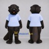 Custom Brown and Light Blue Beaver Mascot Costume Adult Full Body Suit for Nature Events Custom Brown and Light Blue Beaver Mascot Costume Adult Full Body Suit for Nature Events
