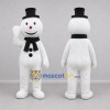 Custom White and Black Snowman Mascot Costume Adult Full Body Suit for Winter Events Custom White and Black Snowman Mascot Costume Adult Full Body Suit for Winter Events