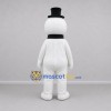 Custom White and Black Snowman Mascot Costume Adult Full Body Suit for Winter Events Custom White and Black Snowman Mascot Costume Adult Full Body Suit for Winter Events
