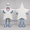 Custom White and Silver Star Mascot Costume Adult Full Body Suit for Holiday Events