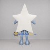 Custom White and Silver Star Mascot Costume Adult Full Body Suit for Holiday Events Custom White and Silver Star Mascot Costume Adult Full Body Suit for Holiday Events