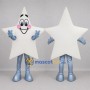 Custom White and Silver Star Mascot Costume Adult Full Body Suit for Holiday Events
