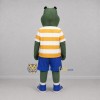 Custom Green and Yellow Hippo Mascot Costume Adult Full Body Suit for Health Events Custom Green and Yellow Hippo Mascot Costume Adult Full Body Suit for Health Events