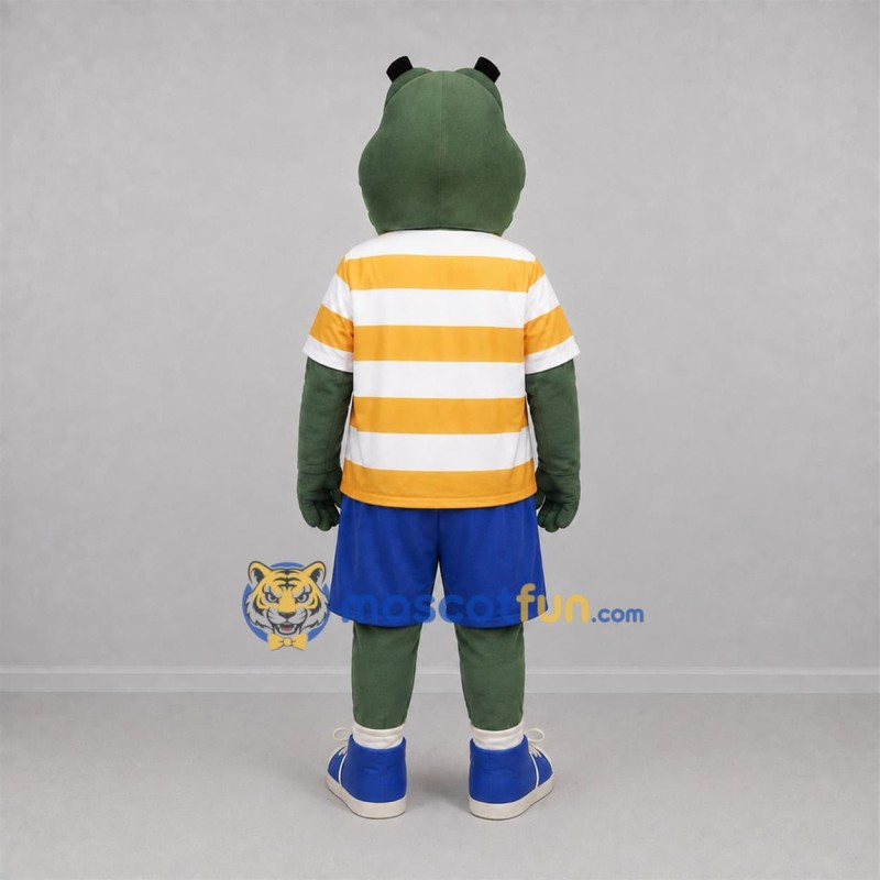 Custom Green and Yellow Hippo Mascot Costume Adult Full Body Suit for Health Events Custom Green and Yellow Hippo Mascot Costume Adult Full Body Suit for Health Events