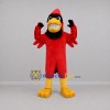 Custom Red and Black Cardinal Bird Mascot Costume Adult Full Body Suit for Sports Events