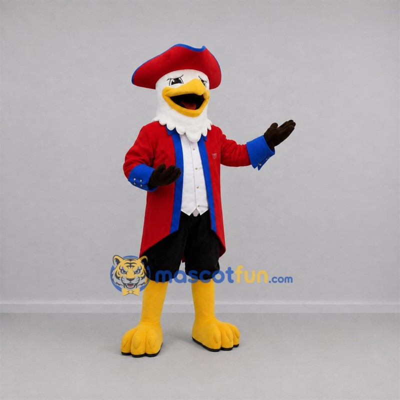 Custom White and Red Patriot Eagle Mascot Costume Adult Full Body Suit for Patriotic Events Custom White and Red Patriot Eagle Mascot Costume Adult Full Body Suit for Patriotic Events