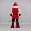 Custom Red and White Viking Mascot Costume Adult Full Body Suit for Medieval Events Custom Red and White Viking Mascot Costume Adult Full Body Suit for Medieval Events