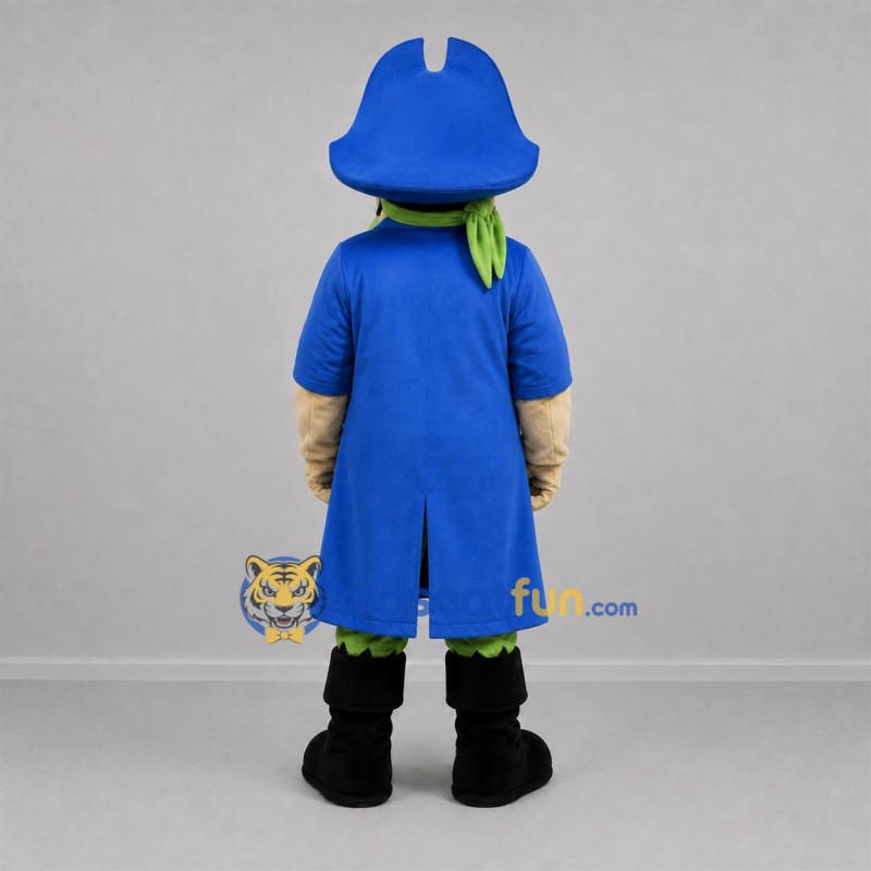 Custom Blue and Green Pirate Captain Mascot Costume Adult Full Body Suit for Pirate Parties Custom Blue and Green Pirate Captain Mascot Costume Adult Full Body Suit for Pirate Parties