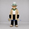 Custom Tan and White Cowboy Mascot Costume Adult Full Body Suit for Western Events Custom Tan and White Cowboy Mascot Costume Adult Full Body Suit for Western Events