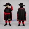 Custom Black and Red Caped Hero Mascot Costume Adult Full Body Suit for Stage Performances Custom Black and Red Caped Hero Mascot Costume Adult Full Body Suit for Stage Performances