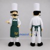 Custom White and Green Chef Mascot Costume Adult Full Body Suit for Food Festivals