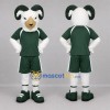 Custom White and Green Ram Mascot Costume Adult Full Body Suit for Sports Events Custom White and Green Ram Mascot Costume Adult Full Body Suit for Sports Events