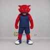 Custom Red and Navy Blue Wildcat Mascot Costume Adult Full Body Suit for Sports Events