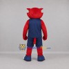 Custom Red and Navy Blue Wildcat Mascot Costume Adult Full Body Suit for Sports Events