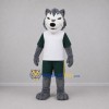 Custom Gray and White Husky Dog Mascot Costume Adult Full Body Suit for Sports Events Custom Gray and White Husky Dog Mascot Costume Adult Full Body Suit for Sports Events