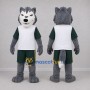 Custom Gray and White Husky Dog Mascot Costume Adult Full Body Suit for Sports Events