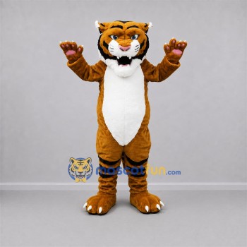 Custom Orange and Black Tiger Mascot Costume Adult Full Body Suit for Wildlife Events