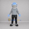Custom Light Blue and Gray Fish Mascot Costume Adult Full Body Suit for Ocean Events Custom Light Blue and Gray Fish Mascot Costume Adult Full Body Suit for Ocean Events