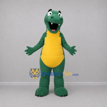 Custom Green and Yellow Dinosaur Mascot Costume Adult Full Body Suit for Dinosaur Parties Custom Green and Yellow Dinosaur Mascot Costume Adult Full Body Suit for Dinosaur Parties