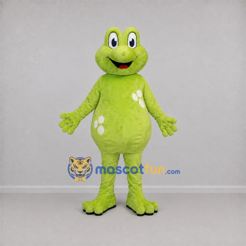 Custom Lime Green Frog Mascot Costume Adult Full Body Suit for Nature Events Custom Lime Green Frog Mascot Costume Adult Full Body Suit for Nature Events