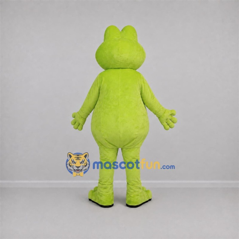 Custom Lime Green Frog Mascot Costume Adult Full Body Suit for Nature Events Custom Lime Green Frog Mascot Costume Adult Full Body Suit for Nature Events