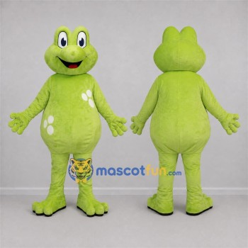 Custom Lime Green Frog Mascot Costume Adult Full Body Suit for Nature Events