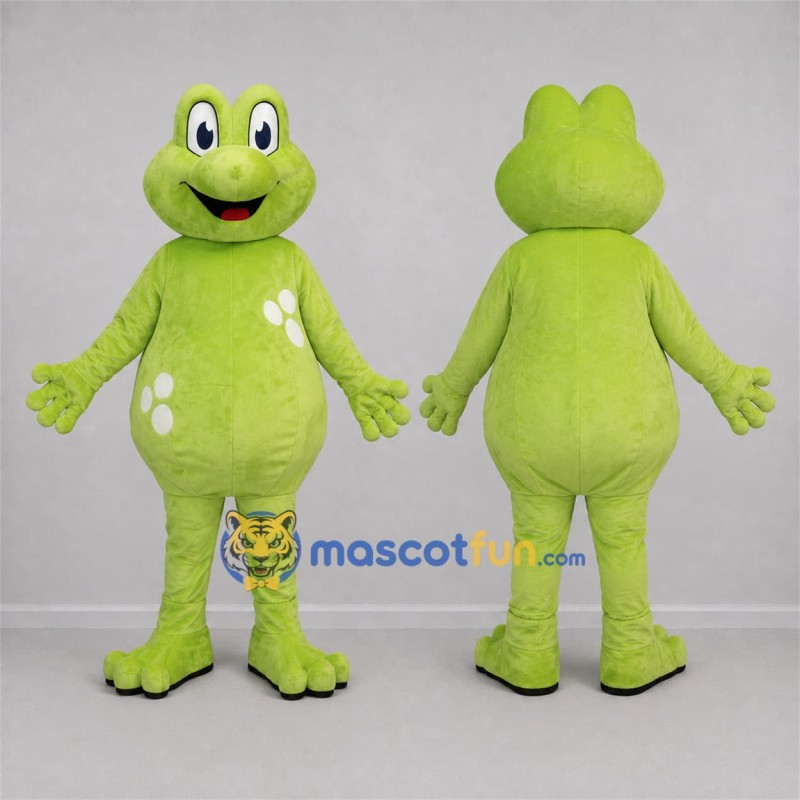 Custom Lime Green Frog Mascot Costume Adult Full Body Suit for Nature Events Custom Lime Green Frog Mascot Costume Adult Full Body Suit for Nature Events