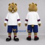 Custom Tan and White Rodent Mascot Costume Adult Full Body Suit for Sports Events
