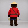 Custom Brown and Red Mountie Bear Mascot Costume Adult Full Body Suit for Community Events Custom Brown and Red Mountie Bear Mascot Costume Adult Full Body Suit for Community Events