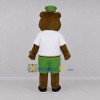 Custom Brown and Green Bear Mascot Costume Adult Full Body Suit for School Events Custom Brown and Green Bear Mascot Costume Adult Full Body Suit for School Events