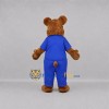 Custom Brown and Blue Bear Mascot Costume Adult Full Body Suit for School Events Custom Brown and Blue Bear Mascot Costume Adult Full Body Suit for School Events