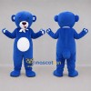 Custom Blue and White Teddy Bear Mascot Costume Adult Full Body Suit for Birthday Parties Custom Blue and White Teddy Bear Mascot Costume Adult Full Body Suit for Birthday Parties