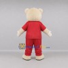 Custom Cream and Red Teddy Bear Mascot Costume Adult Full Body Suit for Birthday Parties Custom Cream and Red Teddy Bear Mascot Costume Adult Full Body Suit for Birthday Parties