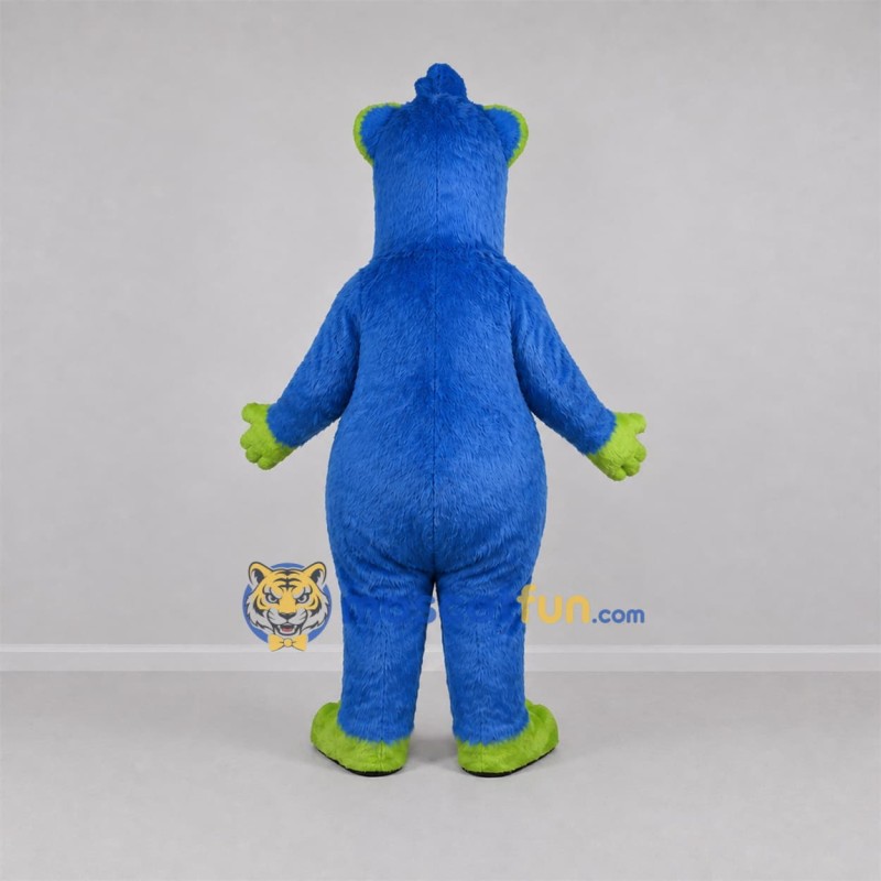 Custom Blue and Green Bear Mascot Costume Adult Full Body Suit for School Events Custom Blue and Green Bear Mascot Costume Adult Full Body Suit for School Events