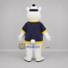 Custom White and Navy Blue Polar Bear Mascot Costume Adult Full Body Suit for Winter Events Custom White and Navy Blue Polar Bear Mascot Costume Adult Full Body Suit for Winter Events