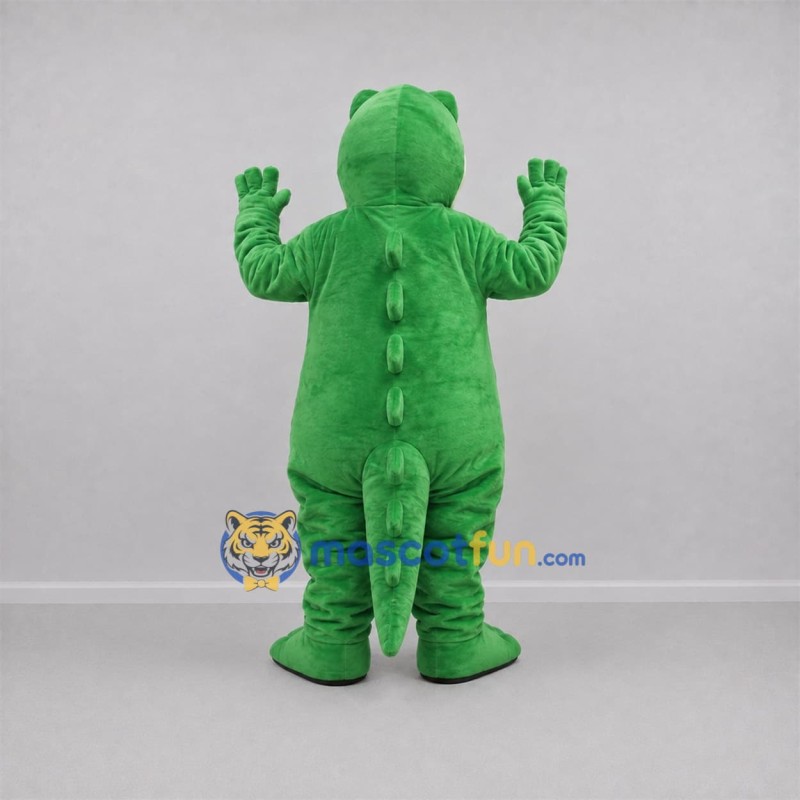 Custom Green and Cream Crocodile Mascot Costume Adult Full Body Suit for Wildlife Events Custom Green and Cream Crocodile Mascot Costume Adult Full Body Suit for Wildlife Events
