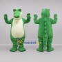 Custom Green and Cream Crocodile Mascot Costume Adult Full Body Suit for Wildlife Events